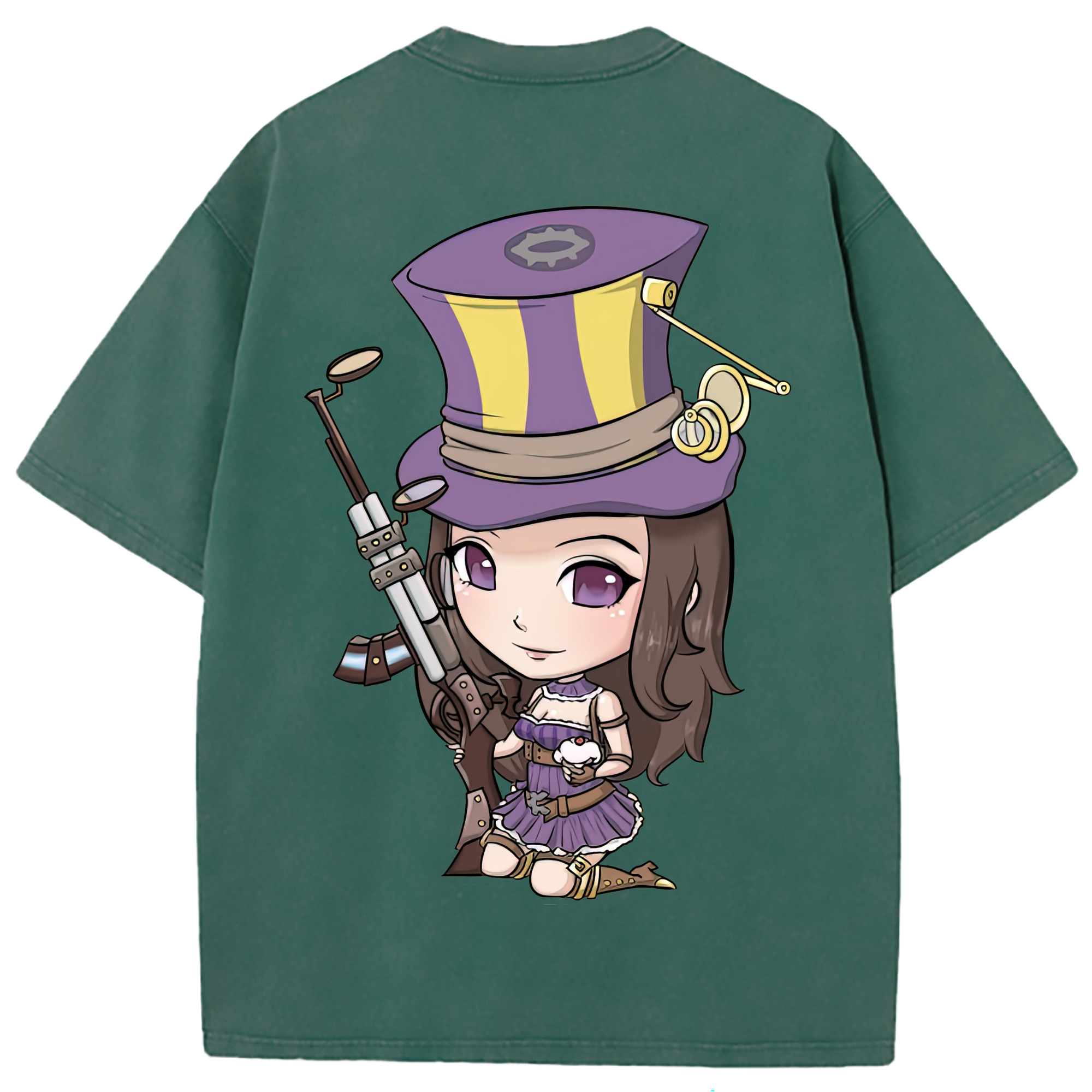 （画像用） リーグ・オブ・レジェンド League of Legends LOL 綿100% ヴィンテージ風 半袖Tシャツ（背面プリント）